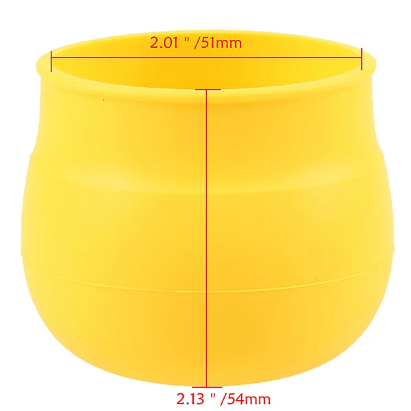 WHISM еда без бисфенола-а класса силиконовая кружка-непроливайка с крышкой для детские чашки маленькие стеклянные крышки для выпечки для детских крышки для чашек 5 цветов - Цвет: Yellow