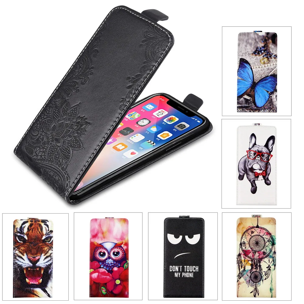 For Samsung Galaxy J4 J6 Plus J3 J5 J7 Case TPU Flip Leather Cover 3D Flower Cute Pattern Vertical Case