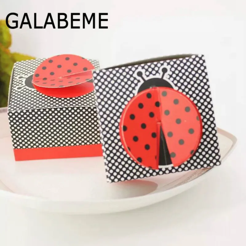 Galabeme 12 шт. коробки конфет Божья коровка Стиль Baby Shower детский день рождения