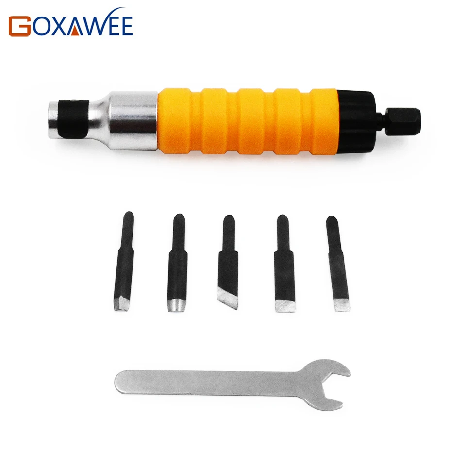 8pcs/set Electric Wood Chisel Carving Tool Set with Tips Flexible