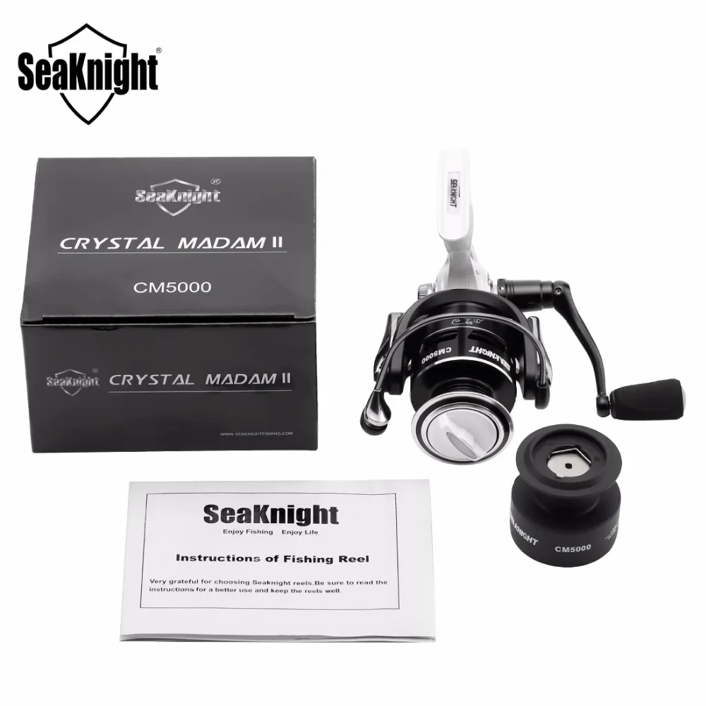 

Seaknight CMII Fishing Reel 2000 3000 4000 5000 5.5:1 9+1BB Max Drag 7KG-13KG Spinning Fishing Reel With Free Spare Spool