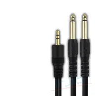 Gold plated 3.5 Double track to 6.5 6.35 6.3 mono Audio line Audio equipment