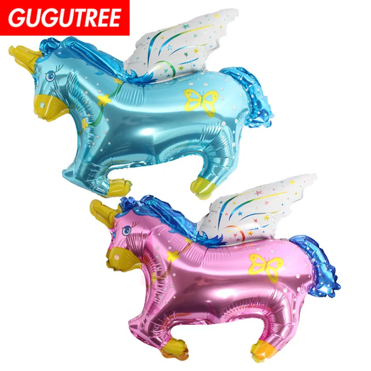 

GUGUTREE PARTY 48x32cm pink blue unicorn horse foil ballon wedding event christmas halloween festival birthday party HY-88