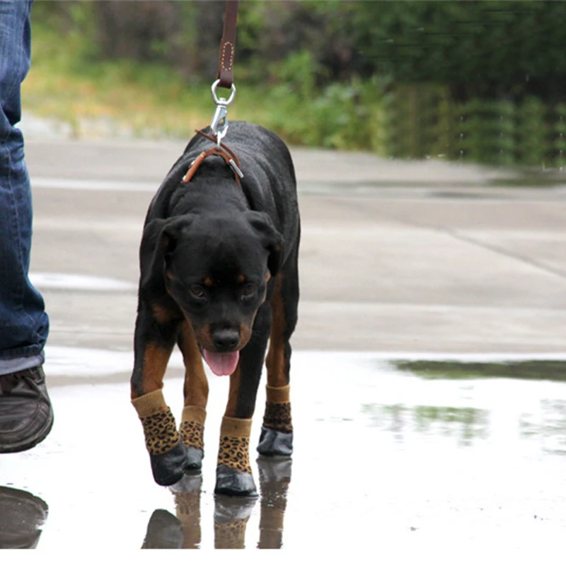 4 Pcs Set Kualitas Tinggi Pet Salju Kaus Kaki Katun Anjing Besar