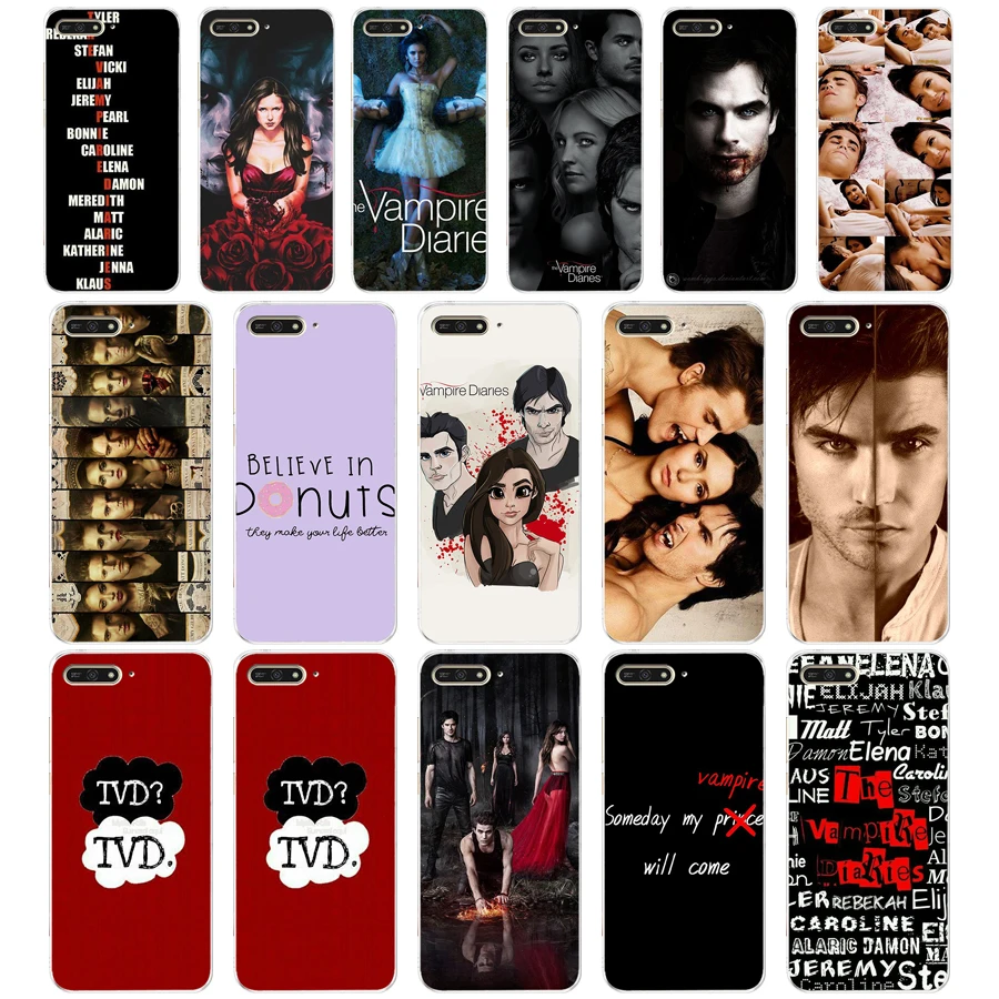 

198AD The Vampire Diaries Soft Silicone Tpu Cover Case for huawei Honor 7a pro 7x play 5.45 5.7 inch case