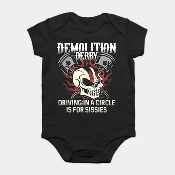 

Baby Onesie Baby Bodysuits kid t shirt Funny novelty Demolition Derby Circle Sissies cool