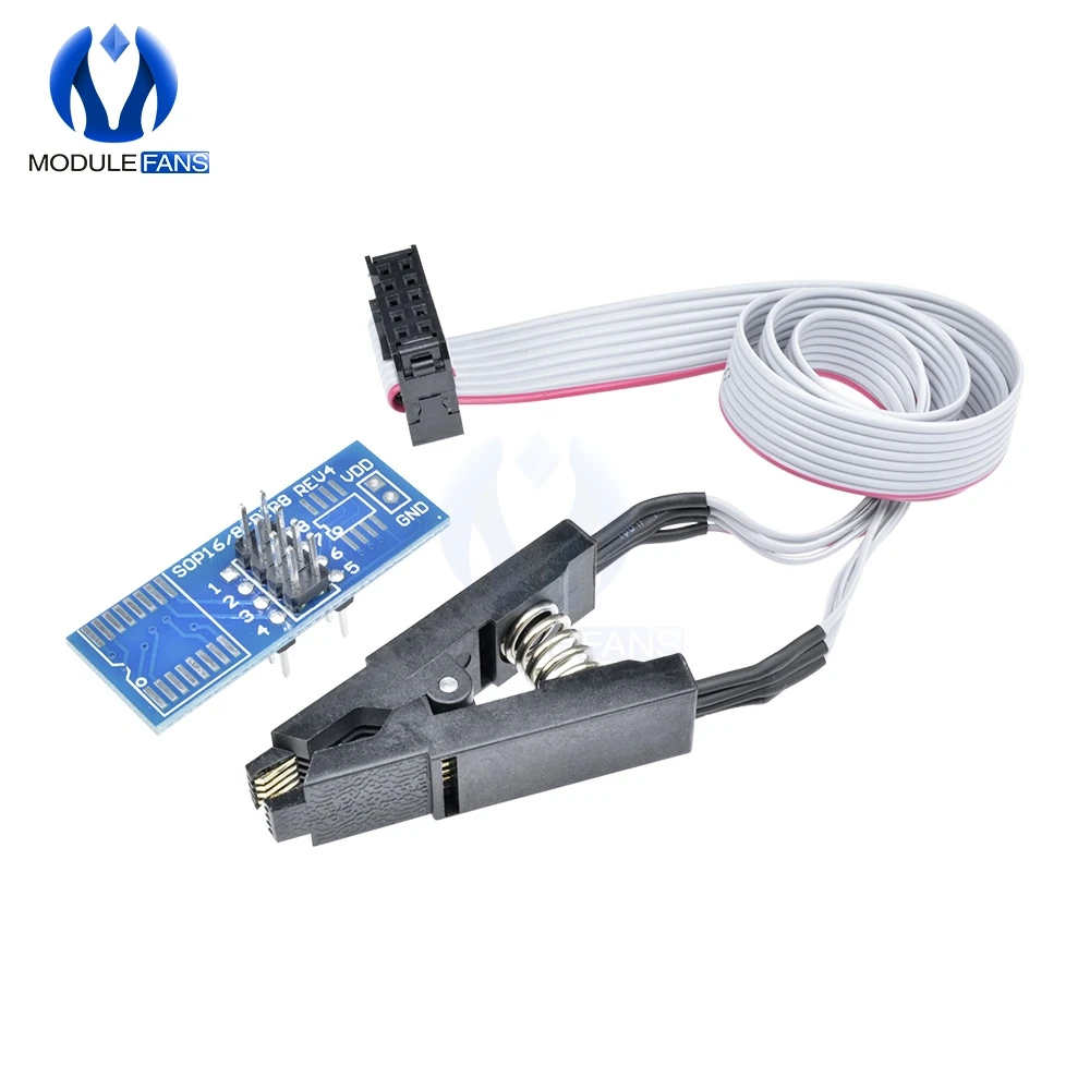SOIC8 SOP8 SOP Формат Флэш чип зажим для проверки ИС разъем Adpter BIOS 24 25 93 программатор