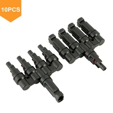 10 pair MC4 T Branch 30A Solar Panel Connector M/FM 4 to 1 Cable Coupler Combiner MC4 Panel Cable Connectors MC4T-A4