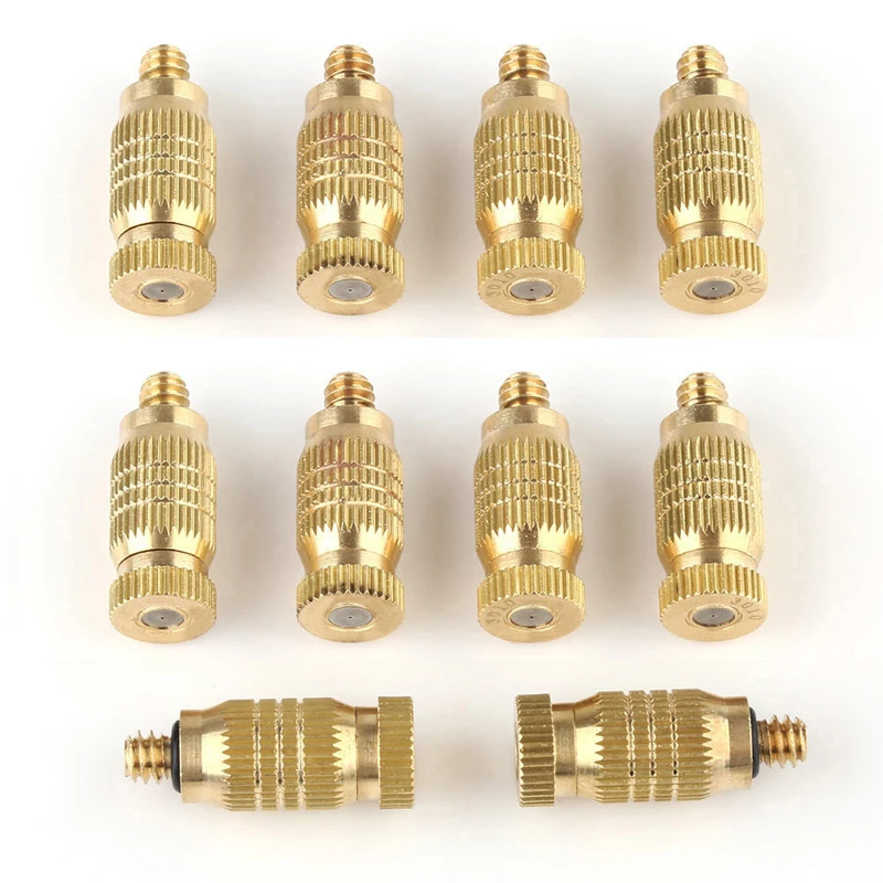 

10Pcs/lots Brass Threaded Fog Mist Nozzle Misting Fogging Spray Sprinkler Head