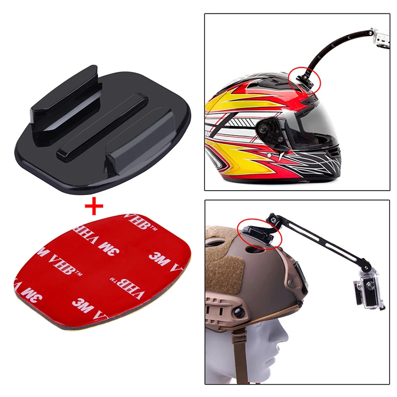 2pcs Flat Surface Base Mount with 3M VHB Adhesive Stickers for Gopro Hero 5 4 3 for SJ4000 Action Camera Accessories (4)