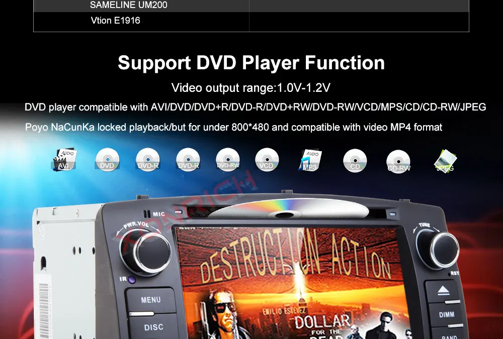 Best 2 Din Car DVD Player GPS Radio Multimedia For Toyota Corolla E120 BYD F3 2000 2005 2006  Head Unit Stereo Navigation Audio 10
