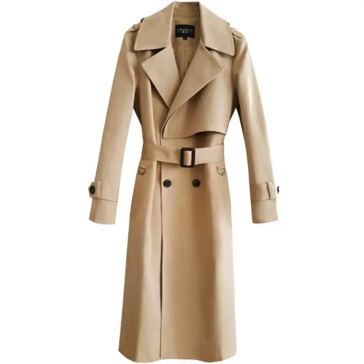 Mens trench coats man Double breasted long coat men clothes slim fit overcoat long sleeve 2019 