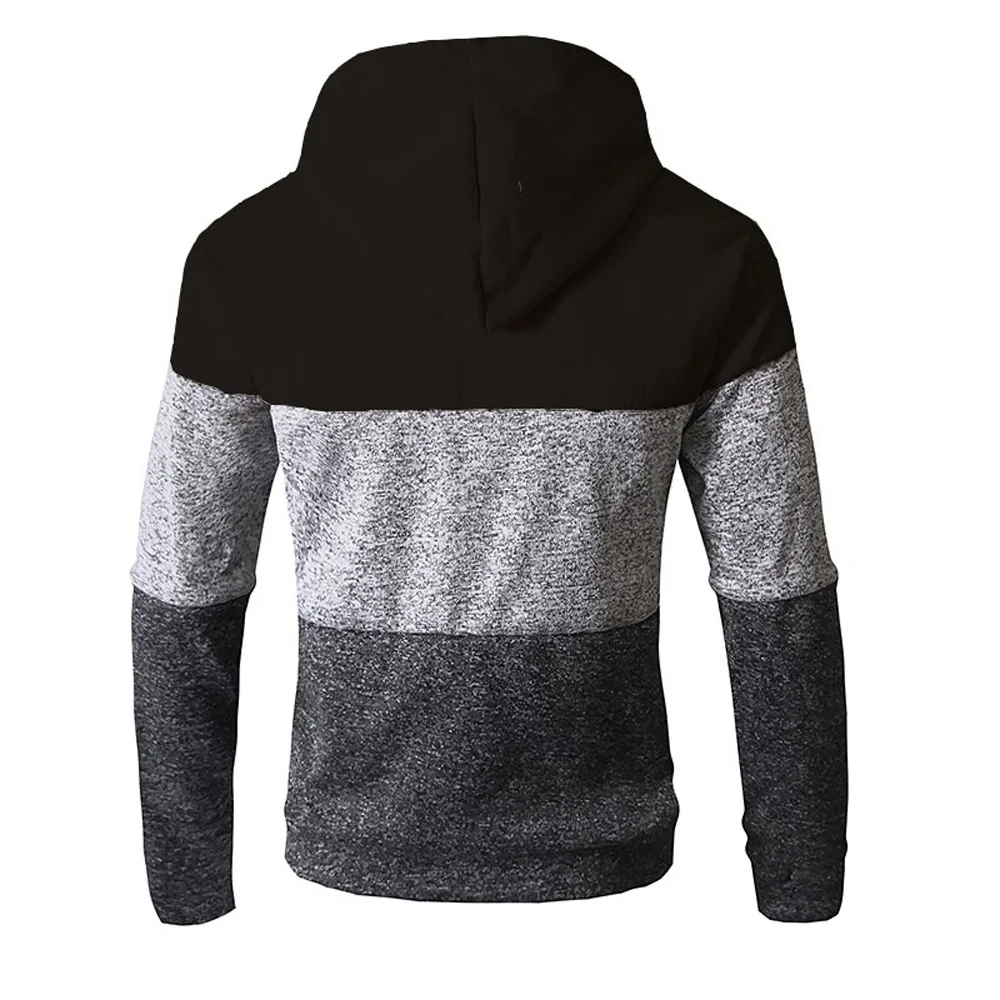 Новинка, мужской повседневный эластичный свитер на молнии, пальто, верхняя одежда, свитер для бега на молнии, Мужской осенне-зимний свитер с капюшоном