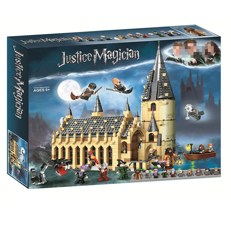

In-stock Harry Potter with figures The Hogwarts Great Wall Set Model Building kits Blocks House Kids Toys Christmas Dorpshipping