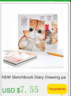 New Blank Sketchbook Diary Drawing graffiti Painting Sketch Book 80 sheet Vintage Cat Notebook paper Office School Supplies