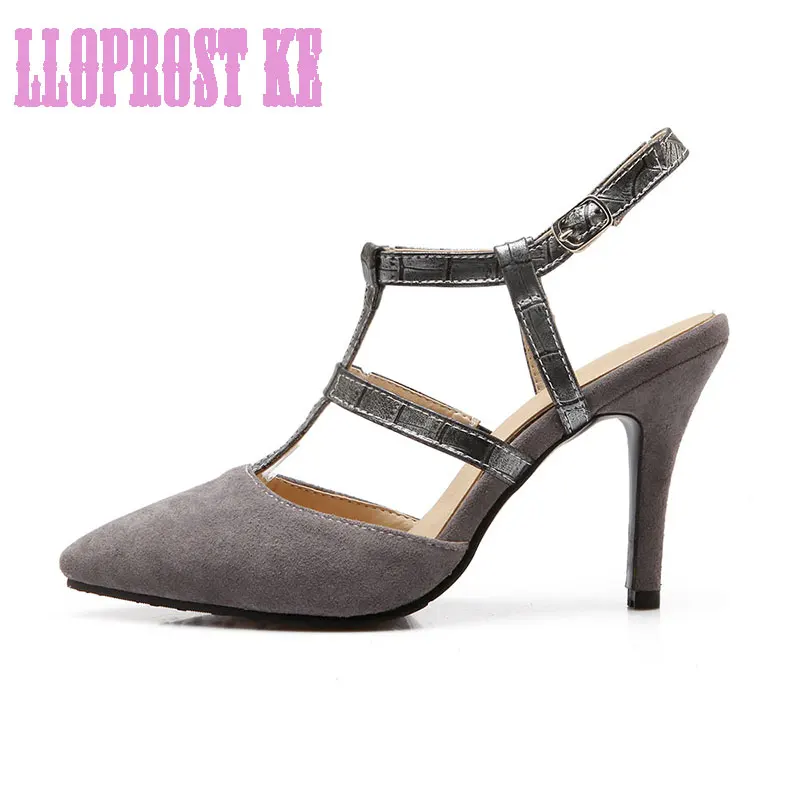 

Lloprost Ke 2017 New Style Spring/Autumn Fashion Sandals Thin Heel Shoes 9cm Super High Sandals Wedding Shoes size 32-43 LYF026