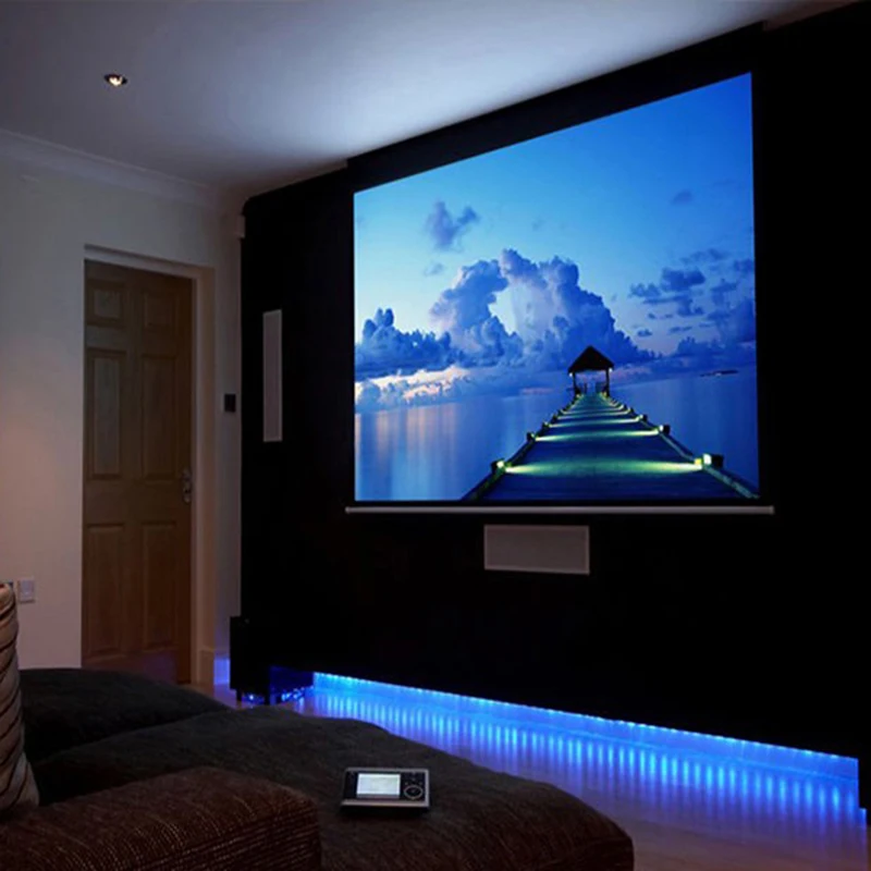 72 Inches 16:9 Electric Projection Screen Matt White Pantalla Proyeccion for LED LCD HD Movie Motorized Projector Screen