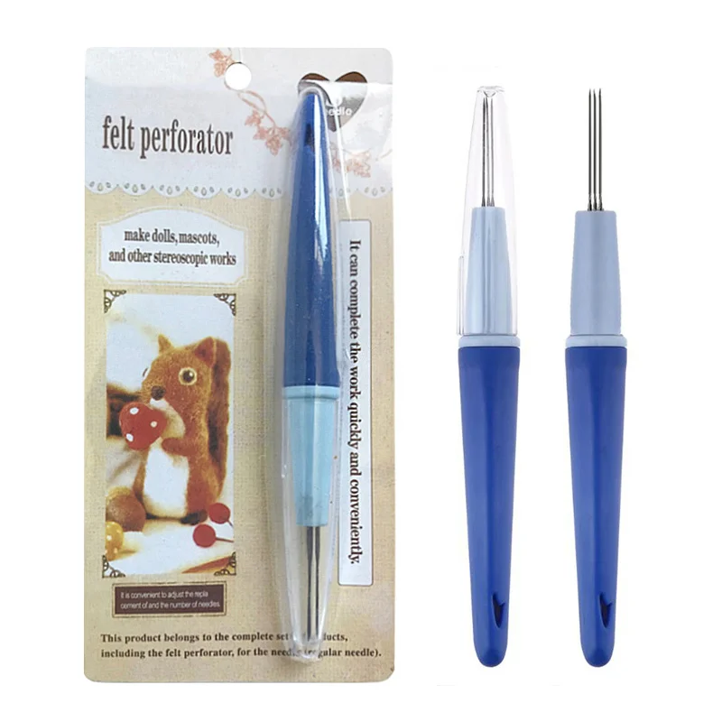 

Needle Pen The Poking Fun Tools for Wool Felt Replace Needles with DIY Art Handwork Craft Multi Needle Tool Sewing Felt Flowers