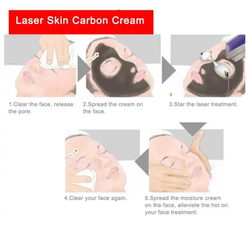 10 шт. 80 мл безопасный карбоновый крем-гель для лазерного омоложения кожи отбеливание кожи Глубокая чистка