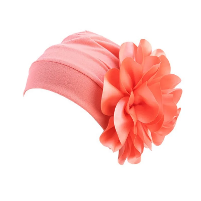 Helisopus 3D с большим цветком и тюрбаны головные уборы Для женщин повязка мусульманин Кепка chemo банданы шапка mujer женские аксессуары для волос