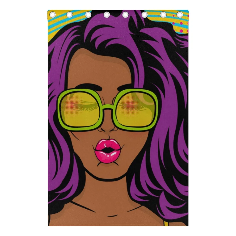 2 piezas de la mujer africana Cortinas de la ventana de apagón para habitación dormitorio Cortinas Rideaux personalizado cortina 2 piezas de la mujer africana Cortinas de la ventana de apagón para habitación dormitorio Cortinas Rideaux personalizado cortina
