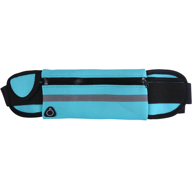 Универсальная спортивная поясная сумка для мобильного телефона на открытом воздухе для мужчин и женщин, водонепроницаемая поясная сумка для упражнений для 6 дюймового смартфона с карманом для ключей - Цвет: Blue