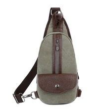 Zipper&Hasp Fashion Small Shoulder Bag Tourism Messenger Bag Canvas Chest Bags Crossbody Bag 1279