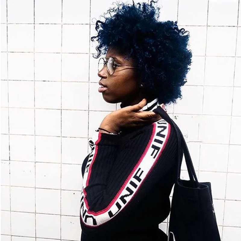 

Flectit Womens Black Turtleneck Sweater With Graphic UNIF Badsport Ribbed Sweater Stripe Knitted Jumper Harajuku Streetwear