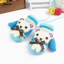 Детские вязаные перчатки для маленьких девочек и мальчиков; Милые Мультяшные перчатки; Детские теплые перчатки; детские вещи для новорожденных; Детские Зимние варежки