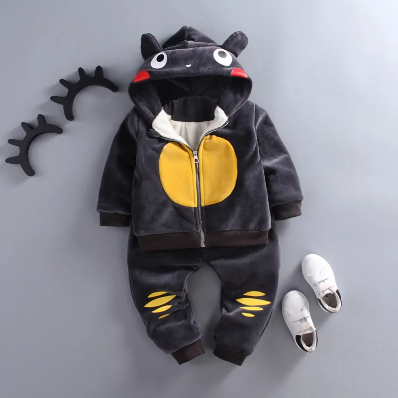 

HOT Boys Clothes Set autumn Zipper casual tracksuit cute cartoon Hooded Jacket + Casual Pants 2Pcs Sets Children Clothing Suits