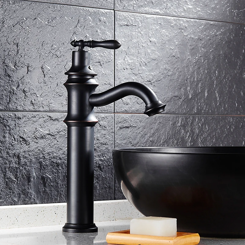 Full Matte Black Matte Frosted Faucet High Faucet Basin Faucet Black