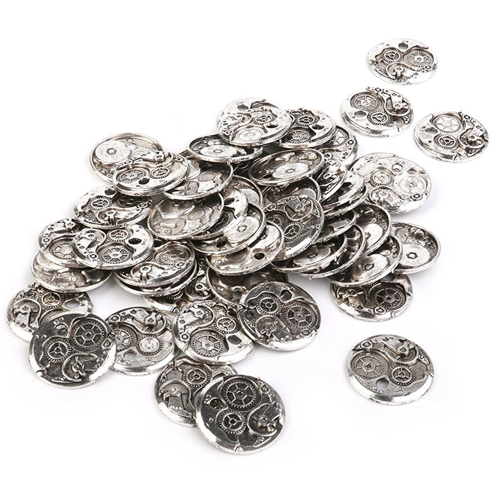 

Vintage Steampunk Gears Alloy Wheel Pendant DIY 50 Pcs