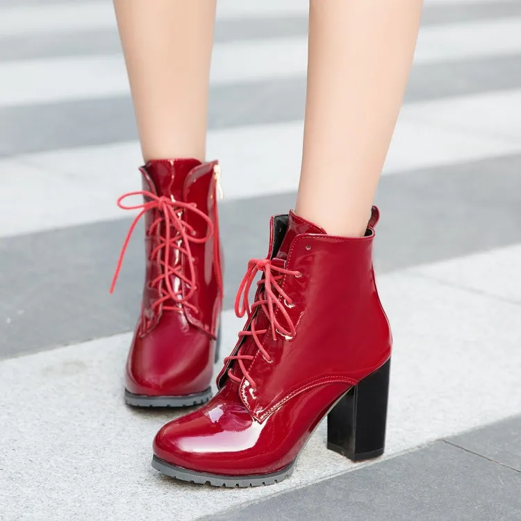 

Big Size 11 12 13 14 15 16 17 Fastened high-heeled Martin boots European and American short boots