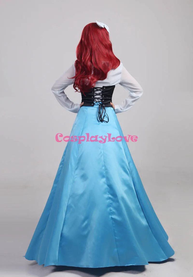 CosplayLove Custom Made The Little Mermaid Ariel Princess Blue Dress Cosplay Costume For Halloween Christmas Party  (2)