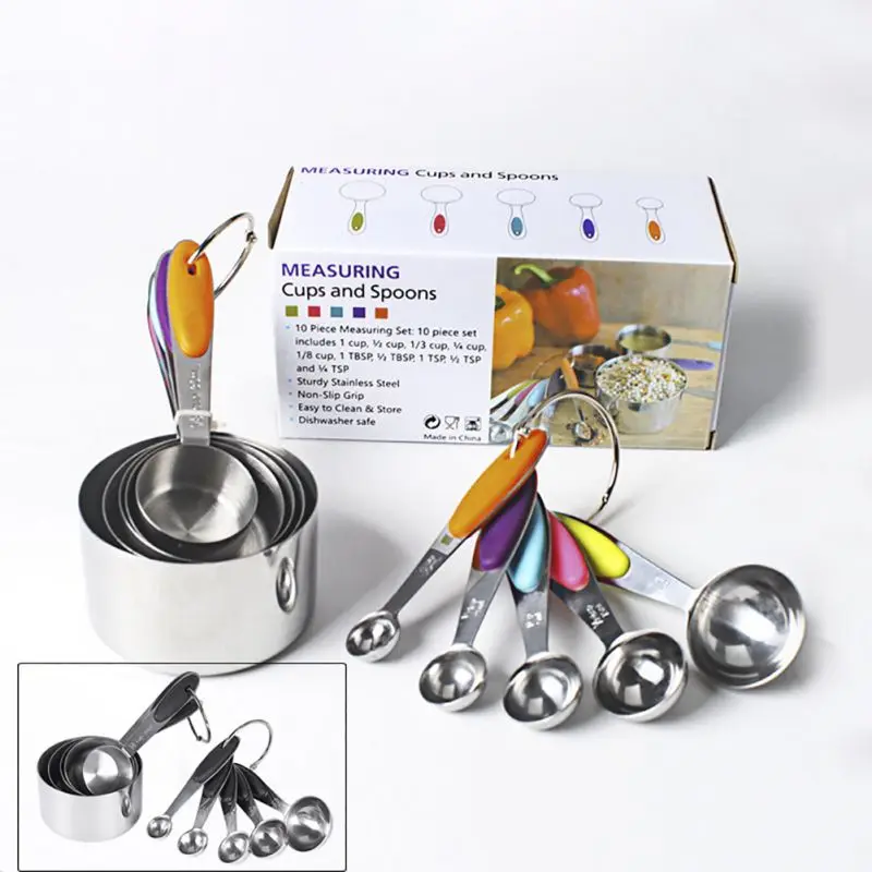 

Outdoor camping barbecue stainless steel measuring cup measuring spoon kitchen household measuring tools baking cooking