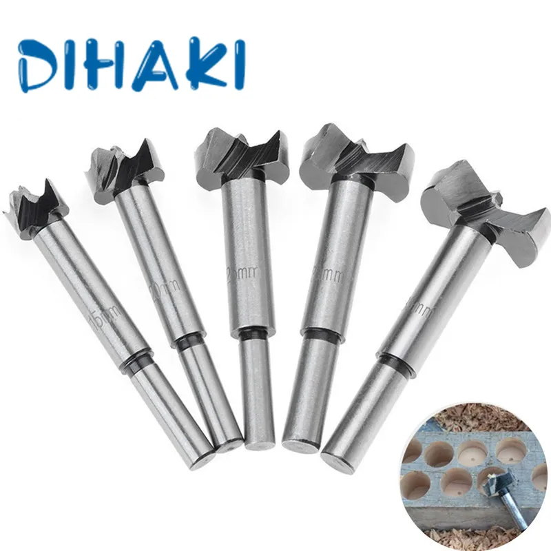 

Forstner Wood Drill Bits Hole Saw Cutter For Woodworking Tools 15-48mm High Carbon Steel Round Shank Hinge Hole Saw Cutter