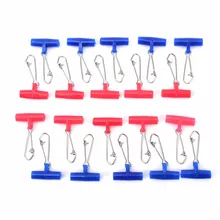 Новое поступление 10x пластиковые рыболовные грузила скольжения зажимы головка поворотный с крючком оснастки слайд Вертлюги