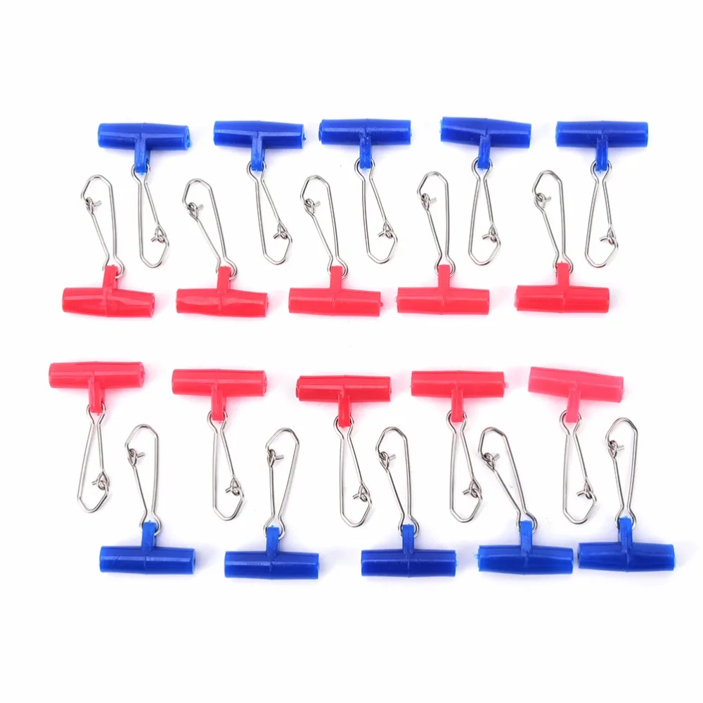 

New arrival 10x Plastic Fishing Sinker Slip Clips Head Swivel With Hook Snap Slide Swivels