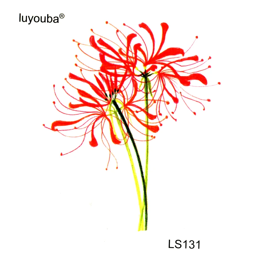

Clusteramaryllis Waterproof Temporary Tattoo Sticker Hell Flower Fake Tattoo Tatuagem Tatoo Sleeves Henna Tattoo Sticker