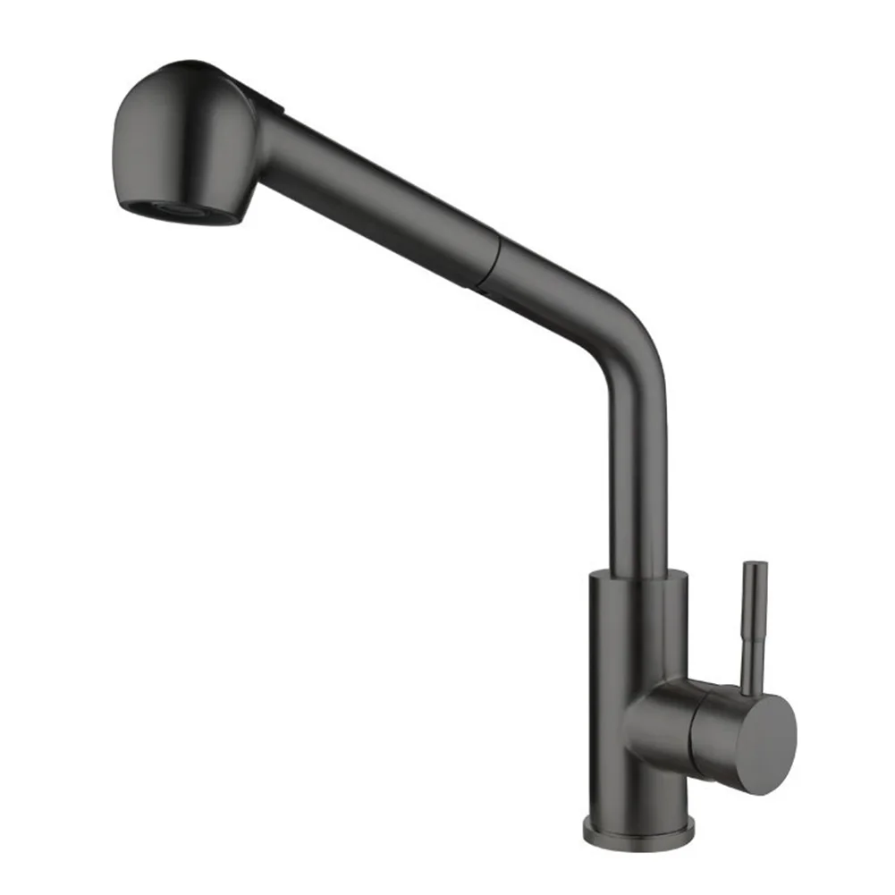 

Tap Rustproof Chrome Sprayer Modern Pull Out One Handle Stream Rotatable Single Hole Sink Stainless Steel Kitchen Faucet Home
