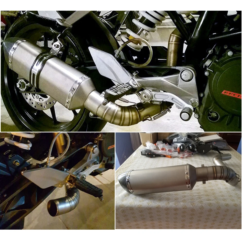 Alconstar DUKE200DUKE390 средняя выхлопная труба мотоцикла круглый глушитель без шнуровки