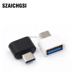 SZAICHGSI Type-C OTG USB 3.1 To USB2.0 Type-A Adapter Connector For Samsung Huawei Phone Cell Phone Accessories wholesale 100pcs