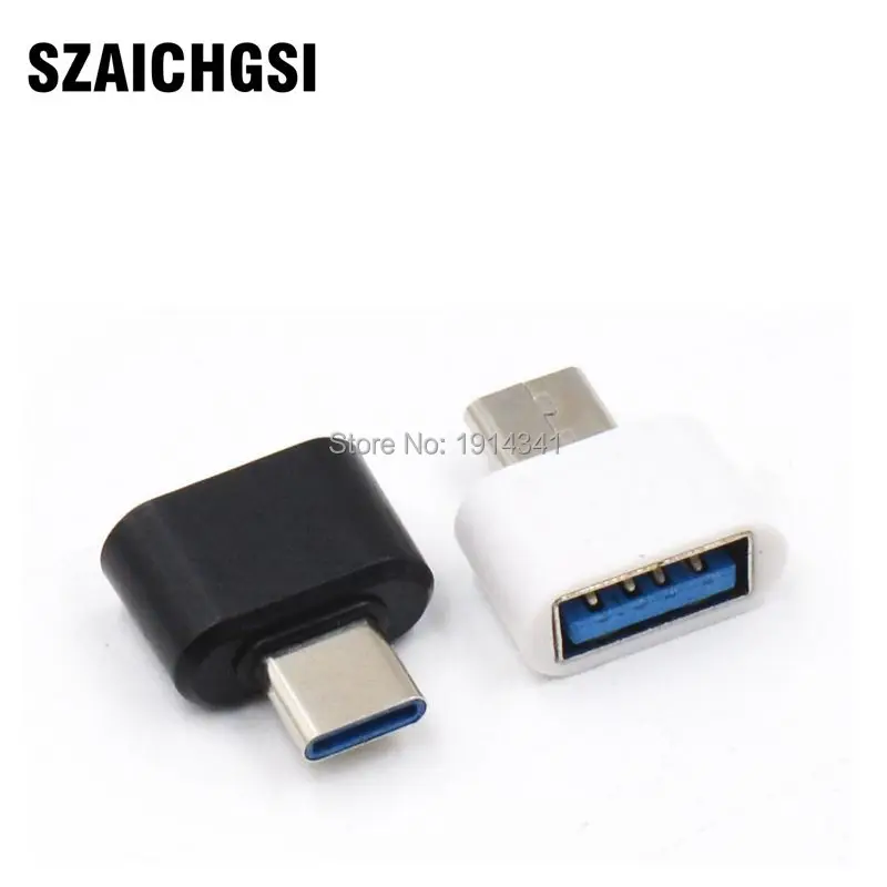 

SZAICHGSI Type-C OTG USB 3.1 To USB2.0 Type-A Adapter Connector For Samsung Huawei Phone Cell Phone Accessories wholesale 100pcs