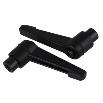 

Black Zine Alloy M6 Female Thread Machinery Adjustable Clamping Handle Lever 26.5x52mm Pack of 2