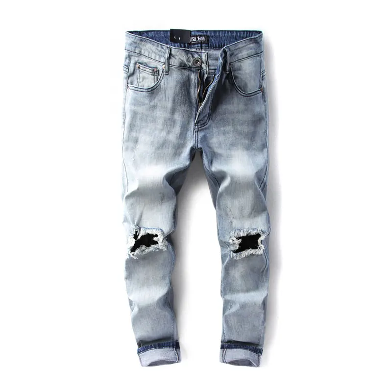 Оригинальный dsel Марка Модельер Рваные джинсы Для мужчин прямые Голубой цвет с принтом Для мужчин S Джинсы для женщин, 100% оригинал dsel бренд