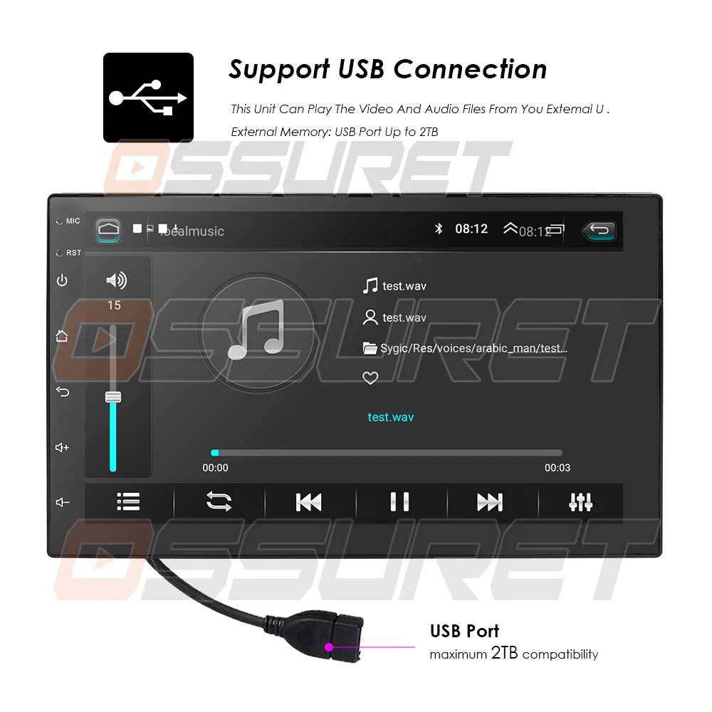 Android 9.0 Car monitor for nissan qashqai x-trail almera note juke universal Multimedia GPS navigation Mic usb IGO map Camera