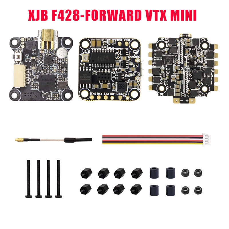 HGLRC XJB F440-Forward VTX Мини 20x20 мм стек F4 V2 игровые джойстики и 40A BL_S ESC& 25/100/200/350 мВт VTX для дрона с дистанционным управлением Запчасти