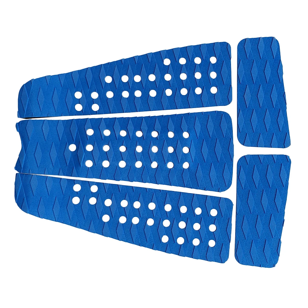 5 Pieces Diamond Grooved Premium EVA Surfboard SUP Traction Deck Grip Tail Pad Water Sports Surfing Accessories - 4 Colors