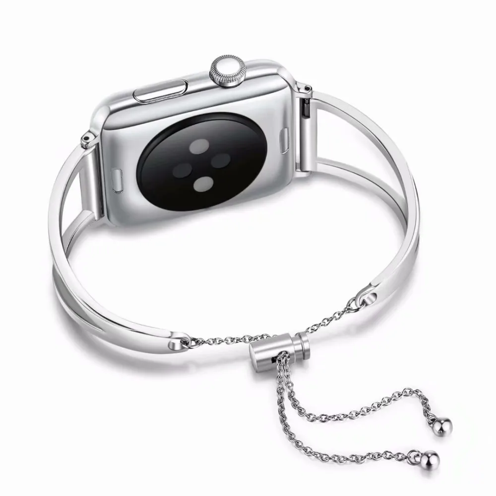 Модные Нержавеющая сталь браслет для Apple Watch группа полый металлический ремешок для Apple iWatch серии 1/2/3 38 мм 42 мм