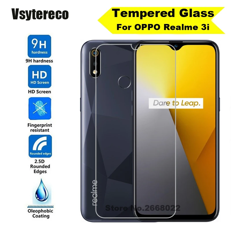 Закаленное стекло для Realme 3i Защитное экрана 2.5D 9H Премиум защитная пленка
